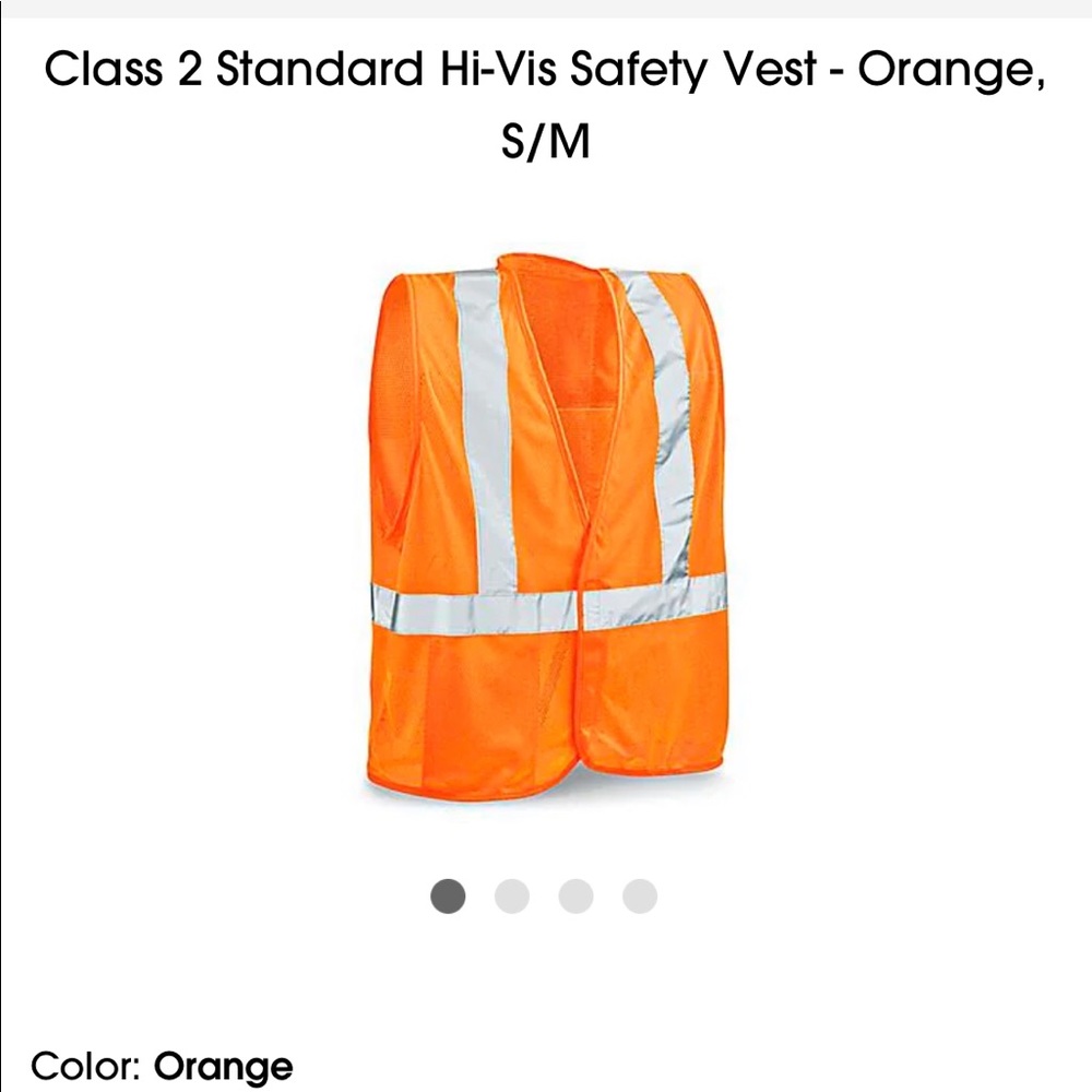 ULINE SAFETY VEST 🦺 ORANGE  S/M